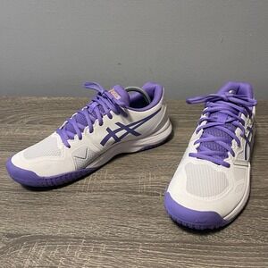 Asics GEL Challenger 13 Womens Tennis Shoes 10.5 White Amethyst Sneaker 1042A164